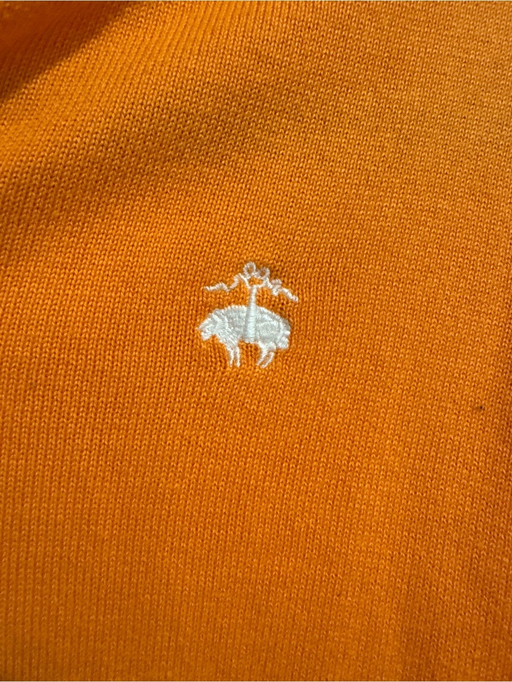 Brooks Brothers Women’s Orange Half-Zip Sweater with Embroidered Logo - Picture 4 of 4